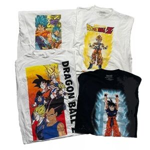 Dragon Ball Z 4 T-shirt Bundle Size Medium